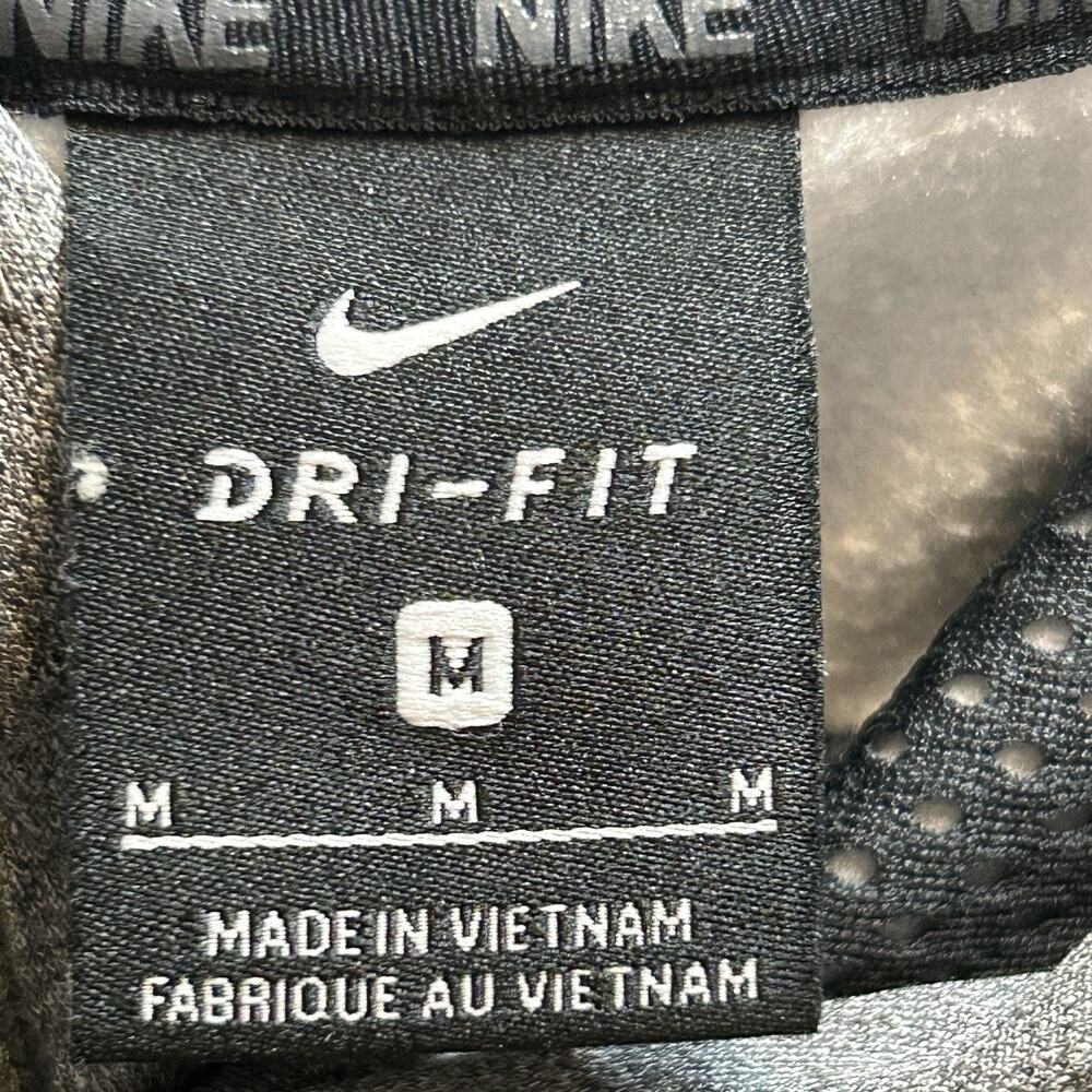 Nike Dri-Fit Short Sleeve Hooded Sweatshirt Men's M Gray Hoodie Lined - Picture 3 of 7